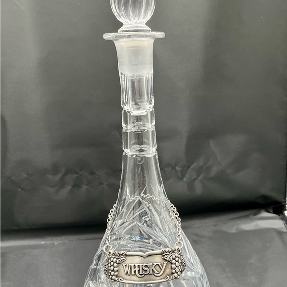 Vintage Towel Full Lead Crystal Austria Decanter H 14 Inch
